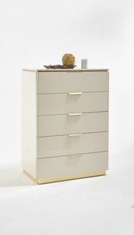 Chest of Drawers Beige Wood Luxury Tall Cabinet Consoles Cupboards Furniture Sideboard Cupboard
