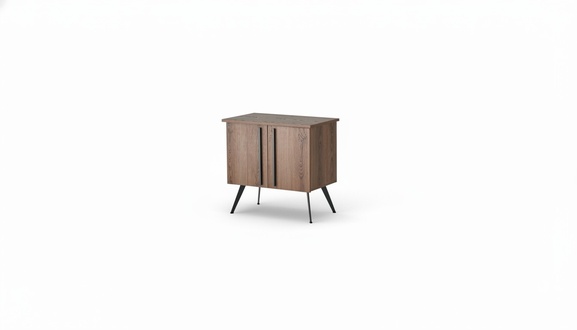 Brown Chest of Drawers Solid Color Office Storage Modern Design Style