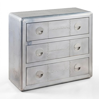 Dresser Design Furniture Vintage Retro Cabinet Drawers Shelf Airplane Aviator
