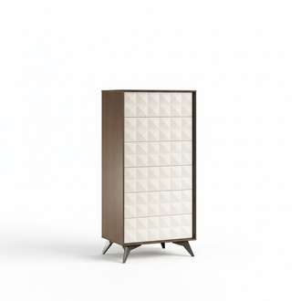 Modern style made of real wooden chest of 6-sliding drawers, 60x53x58cm size