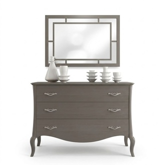 Chest of Drawers Mirror Chests of Drawers Luxury Shelf Furniture Group New Set 2pcs.