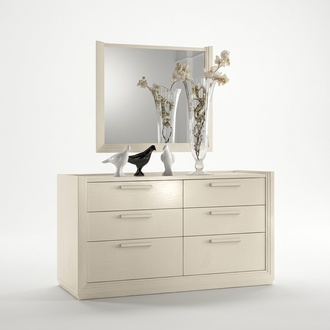 Chest of Drawers Mirror Chests of Drawers Group Wood Design Sideboard Side Cabinet Set 2pcs