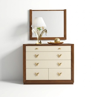 Chest of drawers Mirror Garnirur Console Chests of drawers Wooden cabinets Italy Set 2pcs.