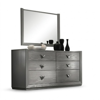 Chest of drawers mirror set wood designer chests of drawers cabinet Italy set 2pcs.