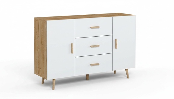 Chest of drawers Shelf 140cm Cabinets Storage High Gloss New Chest of drawers Sideboard