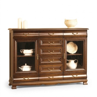 Dresser sideboard cabinet chests of drawers wood glass living room design furniture shelf hotel