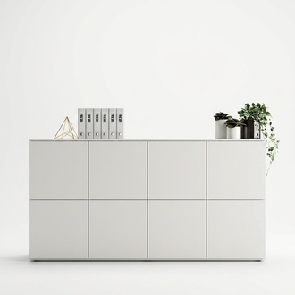Sideboard Sideboard Highboard Chest of Drawers White Cabinet Living Room Wood New