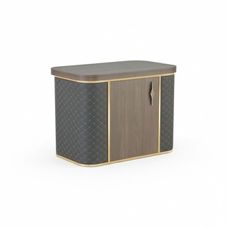 Two-colored Chest of Drawers Brown Black Modern Design Style Study Room Wood