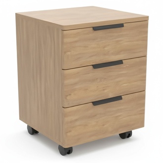Chest of drawers with 3 drawers storage cabinet beige office living room