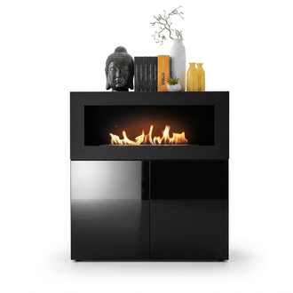 Chest of drawers with built-in fireplace Modern designer cabinet living room