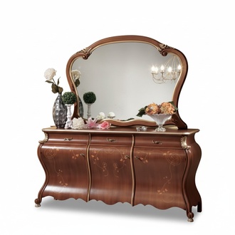 Chest of Drawers with Mirror Console Furniture Chests of Drawers 2pcs Set