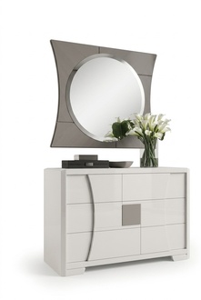 Chest of Drawers with Mirror Luxury Console Chest of Drawers Bedroom New 2-piece Set