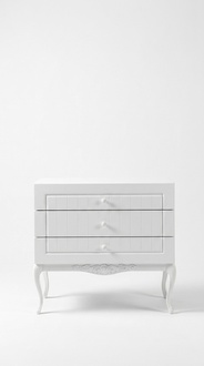 Chest of drawers with mirror youth room furniture design new wood white color
