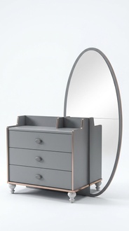 Dresser with mirror wood dressers furniture closet bedroom gray new