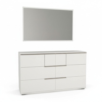 Chest of drawers, sideboard, highboard, buffet, dressers, mirror, cabinet drawer, sideboard, 2-piece.