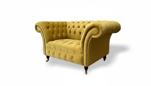 Fabric Chesterfield 1 seater couch upholstery seat textile leather couches sofas sofa