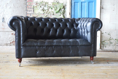 Chesterfield Design Luxury Upholstery Sofa Couch Seat Set Leather Textile New #R2