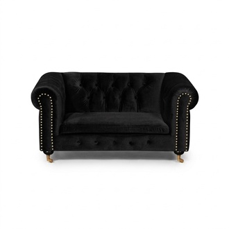 Chesterfield 2-Seater Classic Luxury Baroque Rococo Sofa Textile Leather Couch