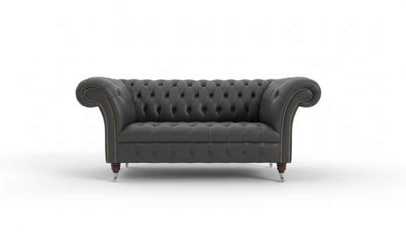 Chesterfield 2 Seater Sofa Leather Sofa Couch Upholstery Two Seater New
