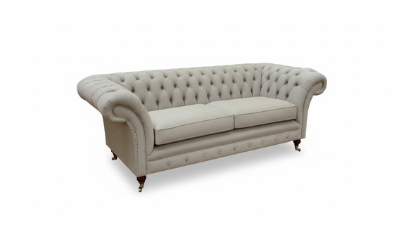 Chesterfield 3 Seater Beige Creative Furniture Big XXL Living Room Modern Design Sofa