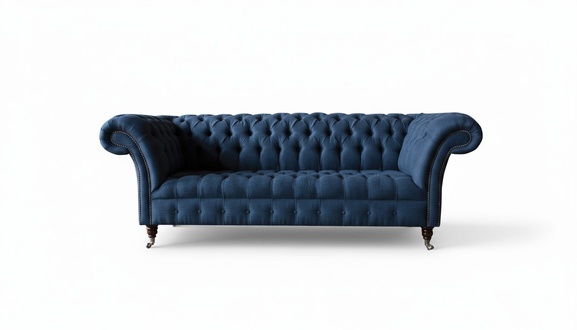 Chesterfield 3 seater fabric blue living room design couches upholstery sofa sofas