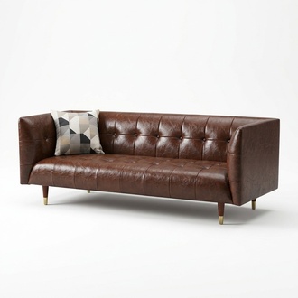 Chesterfield 3 seater sofa leather sofa couch upholstery seat set 3 seater sofas new brown