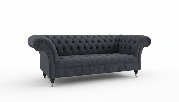 Chesterfield 3 Seater Couch Upholstery Seat Textile Fabric Leather Couches Sofa Sofas