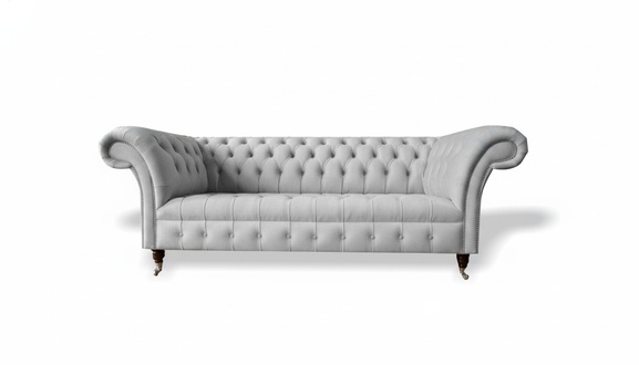 Chesterfield 3 Seater White Living Room Modern Design Sofa New Creative Furniture Fabric
