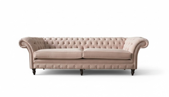Chesterfield 4 Seater Design Sofa Pink Upholstery Furniture Sofas Fabric Textile