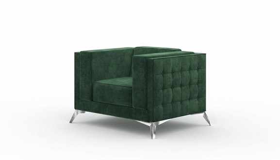Chesterfield Armchair 1 Seater Couches Cushion New Television Sofa Textile Fabric Couch