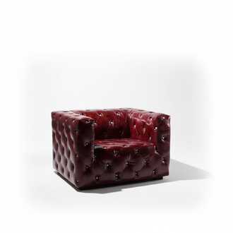 Chesterfield Armchair Leather Sofa Luxury Armchair Bordeaux Club Chair