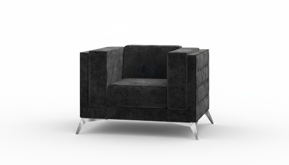 Chesterfield Armchair Couch 1 Seater Sofa Textile Fabric Couches Upholstery New Television