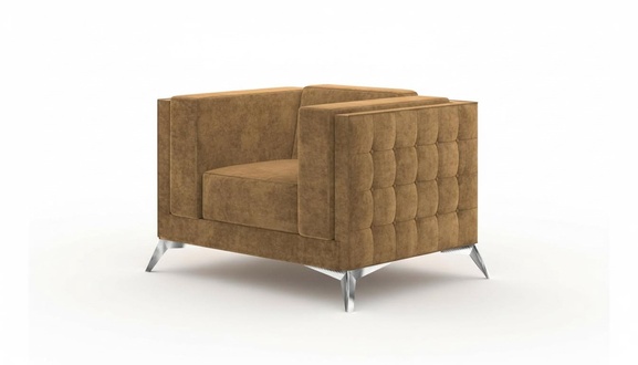 Chesterfield Armchair Television Couch 1 Seater Sofa Fabric Couches Upholstery Textile New