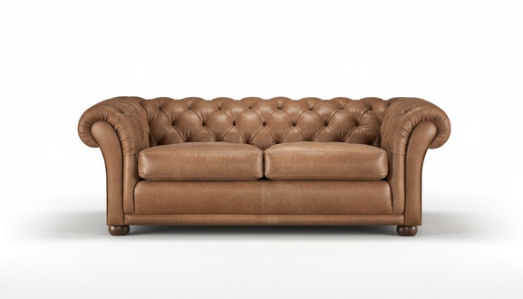 Chesterfield Faux Leather Sofa 2 Seater Upholstered Sofa Design Luxury Couch Classic