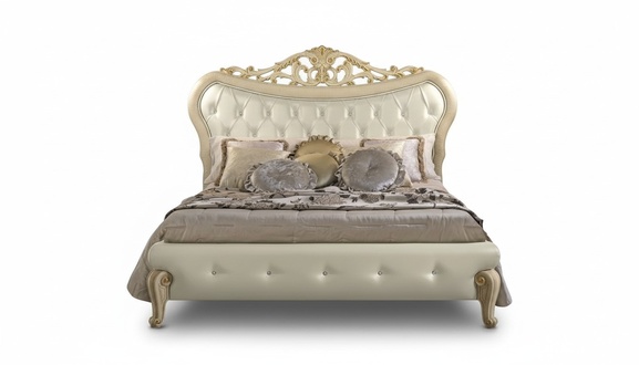 Chesterfield Bed Upholstery Design Luxury Double Hotel Beds Italian Wood New