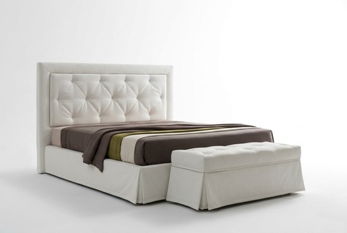 Chesterfield Beds 180x200cm Sleeping Room Textile Fabric Bed Design Luxury Hotel