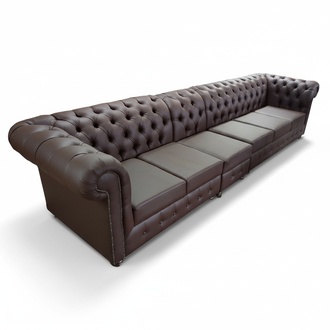 Chesterfield Big Sofa Couches Leather Sofa xxl Big Sofas Brown Couch 6 Seater
