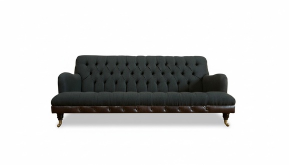 Chesterfield Black Living Room Modern Design Couches Sofa Luxury Furniture Fabric New