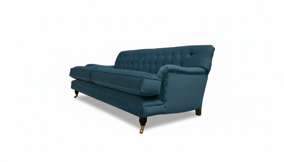 Chesterfield blue fabric living room design couches upholstery sofa sofas new textile