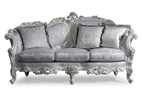 Chesterfield classic three-seater sofa living area textile sofa 3 seat couch