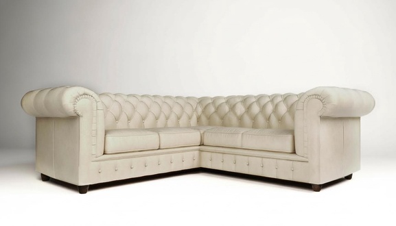 Chesterfield Corner Sofa L Shape Fabric Design Couch Upholstery Seat Sofa Textile Corner New