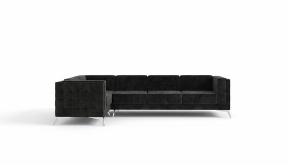 Chesterfield Corner Sofa L Shape Fabric Design Couch Upholstery Seat Sofa Textile Corner New