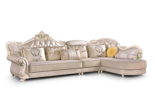 Chesterfield Corner Sofa Upholstery Baroque Rococo Fabric Leather