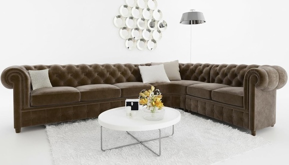 Chesterfield Couch Living Area Corner Sofa Set Corner Sofa Corner Set Corner Sofa