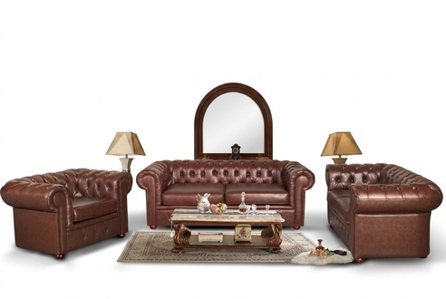Chesterfield Couch Sofa 2+1 Seater Leather Couch Seat Set Sofa Sets 2+1