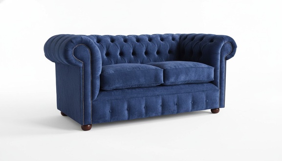 Chesterfield couch textile fabric sofa furniture noble design velvet designer 2 seater