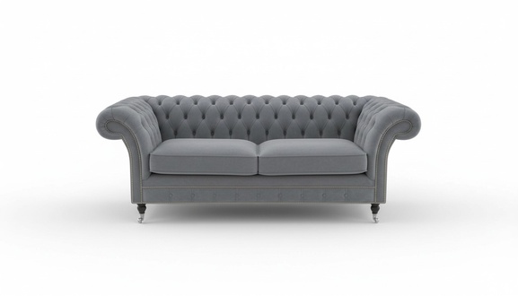 Chesterfield couch textile fabric designer sofa furniture noble design 3 seater velvet