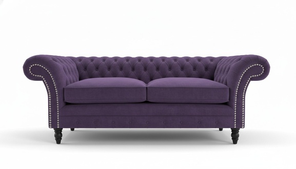 Chesterfield couch textile velvet fabric designer sofa furniture noble design 3 seater