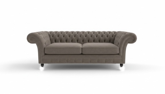 Chesterfield couch velvet textile fabric designer sofa furniture noble design 3 seater