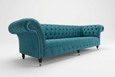 Chesterfield couch xxl large sofa couches velvet leather textile upholstery sofas turquoise